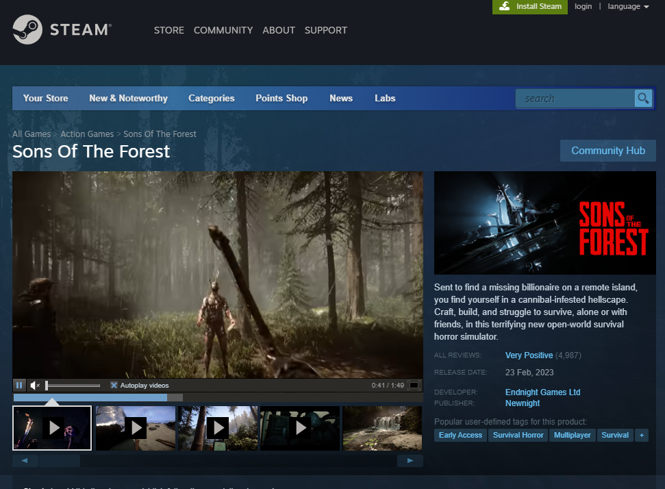 Sons of the Forest on Steam